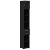 vidaXL Storage Cabinet 2 pcs Black Oak 30 x 42.5 x 225 cm