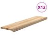 vidaXL Stair Treads 12 pcs Untreated 110x25x2 cm Solid Wood Oak