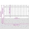 vidaXL Spike Fence Black 200 x 150 cm Powder-Coated Steel