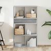 vidaXL Book Cabinet Grey Sonoma 66x31x112 cm Engineered Wood