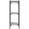 vidaXL Bookcase 3-Tier Grey Sonoma 40x30x86 cm Engineered Wood