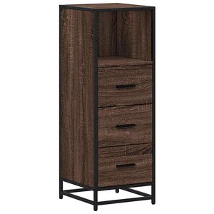 vidaXL Bathroom Cabinet Brown Oak 35x37.5x100 cm Engineered Wood