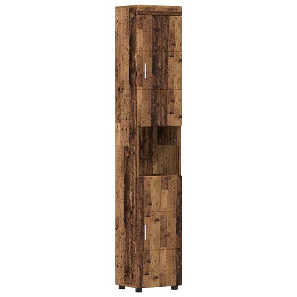 vidaXL Bathroom Cabinet Set TULUM Old Wood 37 x 31.5 x 203 cm