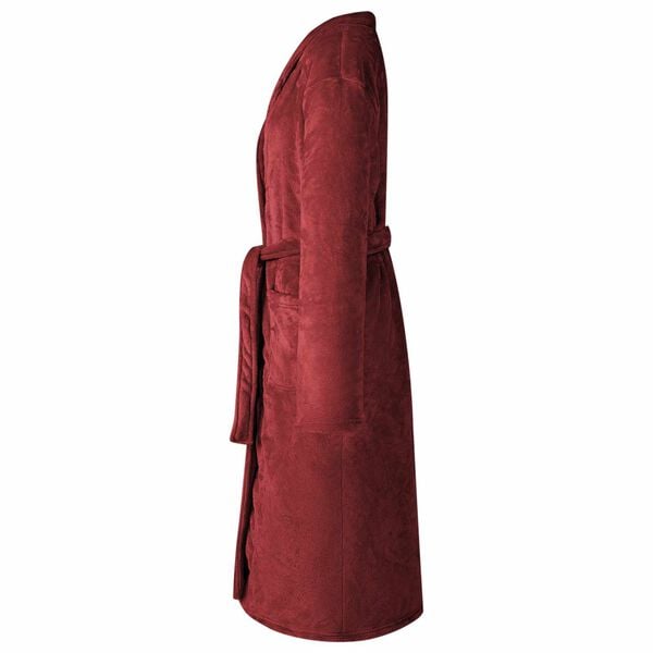 vidaXL Bathrobe without Hood Bordeaux Red L Flannel