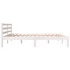 vidaXL Bed Frame without Mattress 180x200cm White Super King Size