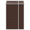 vidaXL Garden Shed Brown 191x130x198 cm Galvanised Steel