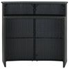 vidaXL Garden Bar Table Black 120x55x110 cm Poly Rattan