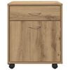 vidaXL Rolling Cabinet Artisan Oak 45x38x54 cm Engineered Wood