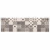 vidaXL Kitchen Rug Grey Mosaic 150 x 45 cm 100% Polyamide Washable