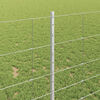 vidaXL Fence with Post Silver 1 x 50 m Steel