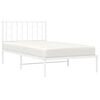 vidaXL Metal Bed Frame without Mattress with Headboard White 100x190cm