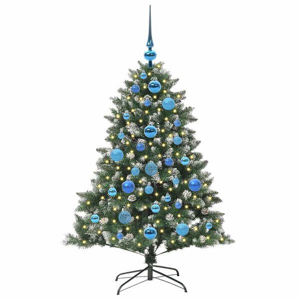 vidaXL Artificial Christmas Tree with 150 LEDs Green 85 x 85 x 120 cm