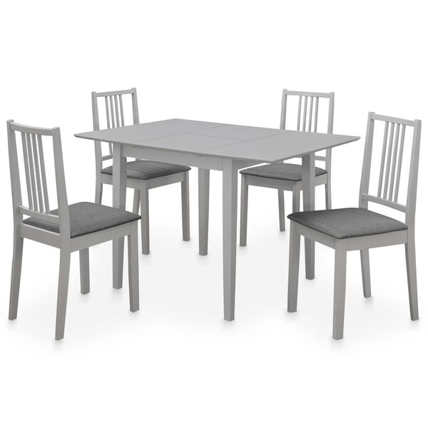 vidaXL 5 Piece Dining Set MDF Grey