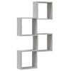 vidaXL Wall Cube Shelves 4 pcs Grey Sonoma 30x15x30 cm