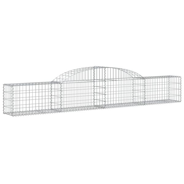 vidaXL Arched Gabion Baskets 17 pcs 300x30x40/60 cm Galvanised Iron
