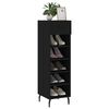 vidaXL Shoe Cabinet Black 30x35x105 cm Engineered Wood