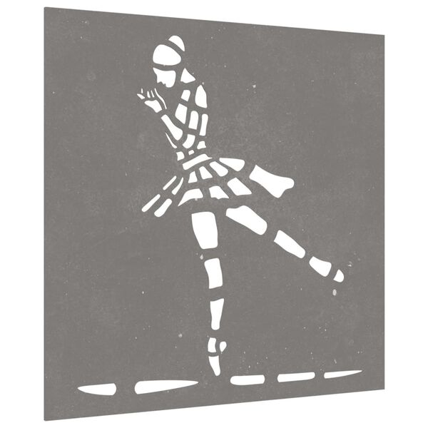 vidaXL Garden Wall Decoration 55x55 cm Corten Steel Ballet Dancer Design