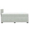 vidaXL Box Spring Bed with Mattress Light Grey 90x200 cm Velvet