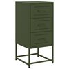 vidaXL Bedside Cabinet Olive Green 36x39x78 cm Steel
