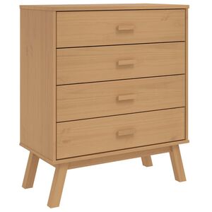 vidaXL Drawer Cabinet "OLDEN" Brown Solid Wood Pine