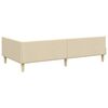 vidaXL Corner Bed Frame with Headboard Cream 100 x 200 cm Fabric
