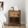 vidaXL Bedside Cabinet Old Wood 40 x 42 x 50 cm Engineered Wood