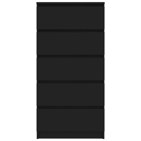 vidaXL Drawer Sideboard Black 60x35x121 cm Engineered Wood