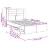 vidaXL Bed Frame with Drawer White 120 x 200 cm Engineer Wood