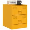 vidaXL Bedside Cabinet Yellow 34.5x39x44 cm Steel