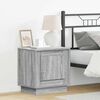 vidaXL Bedside Cabinet 2 pcs Grey 44 x 34.5 x 45 cm Engineered Wood
