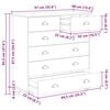 vidaXL Chest of Drawer ASKIM White 91 x 40 x 95.5 cm Solid Pine Wood
