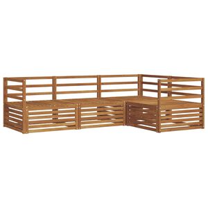 vidaXL Outdoor Sofa Set 4 pcs Natural Solid Acacia Wood