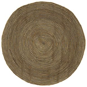 vidaXL Area Rugs Black &Oslash; 180 cm Jute
