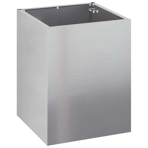 vidaXL Garden Planter Silver Galvanised steel