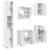vidaXL Bathroom Furniture Set 5 pcs White Engineered wood & Metal