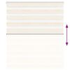 vidaXL Zebra Blind Marble Beige 135x100 cm Fabric Width 130.9 cm Polyester