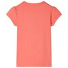 Kids' T-shirt with Cap Sleeves Coral 140