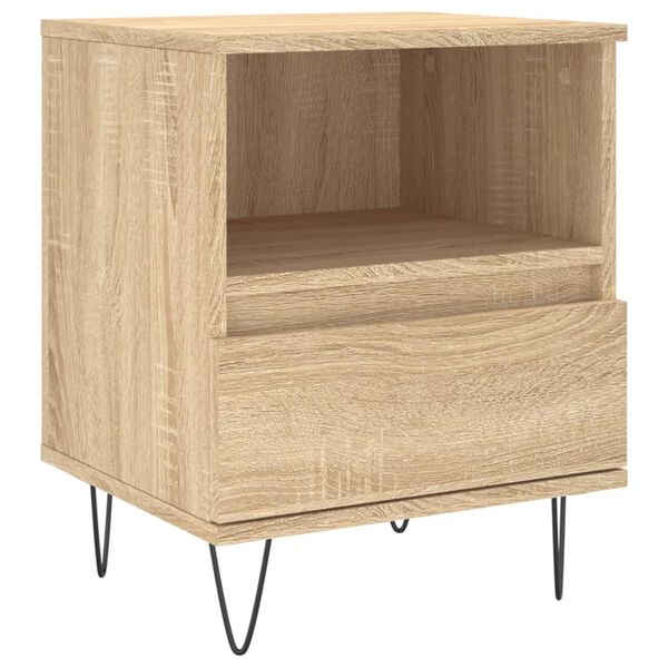 vidaXL Bedside Cabinet Sonoma Oak 40x35x50 cm Engineered Wood