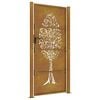 vidaXL Garden Gate 100x200 cm Corten Steel Tree Design