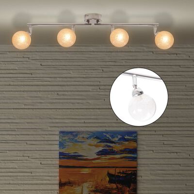 vidaXL Ceiling Lamp with 4 Shades G9 Chrome
