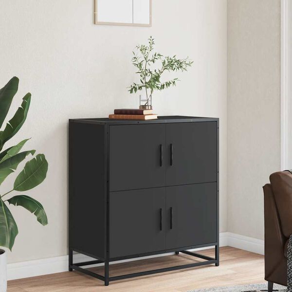 vidaXL Sideboard Black 68x35x76 cm Engineered Wood