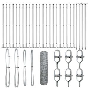 vidaXL Fence Post Silver