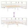 vidaXL Bookcase Bed without Mattress White 180x200 cm Solid Wood Pine