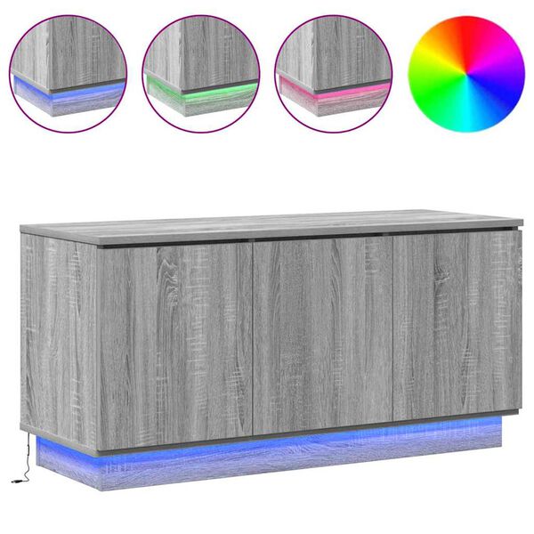 vidaXL TV Cabinet Grey Sonoma 100 x 38 x 49 cm Engineered Wood