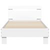 vidaXL Bed Frame without Mattress with LED Lights White 75x190 cm Small Single