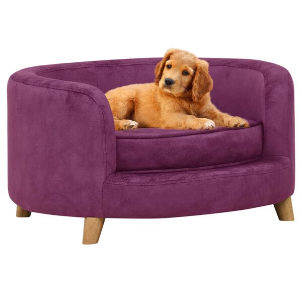 vidaXL Dog Sofa Burgundy 69x69x36 cm Plush