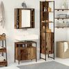 vidaXL Bathroom Furniture Set with Door 3 pcs Old Wood Engineered Wood
