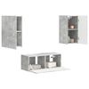 vidaXL TV Cabinet Set Wall-mounted 2 pcs Concrete Grey Engineered Wood
