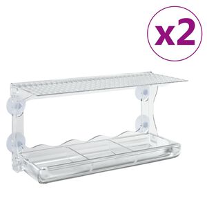 vidaXL Window Bird Feeder | Transparent | Acrylic | 30 x 12 x 15 cm | Foldable
