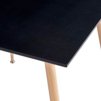 vidaXL Dining Table Black and Oak 80.5x80.5x73 cm MDF